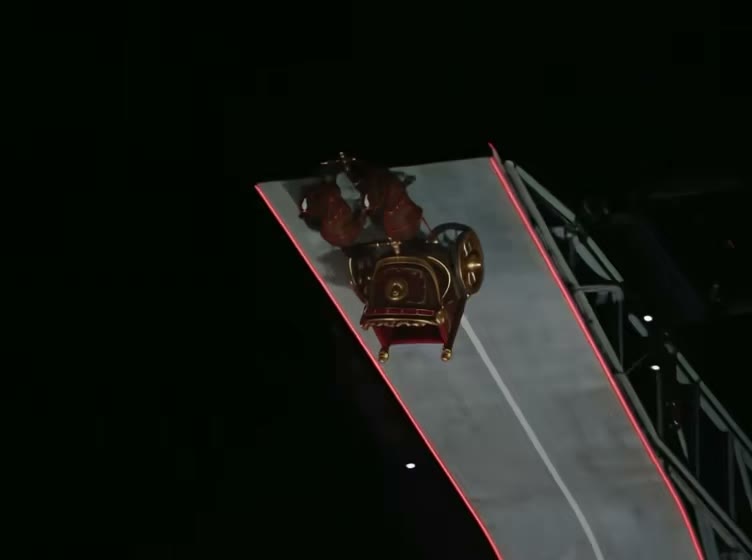 Carriage stunt: flying car AI video example