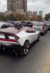 City Traffic Escape Tesla Roadster AI video preview